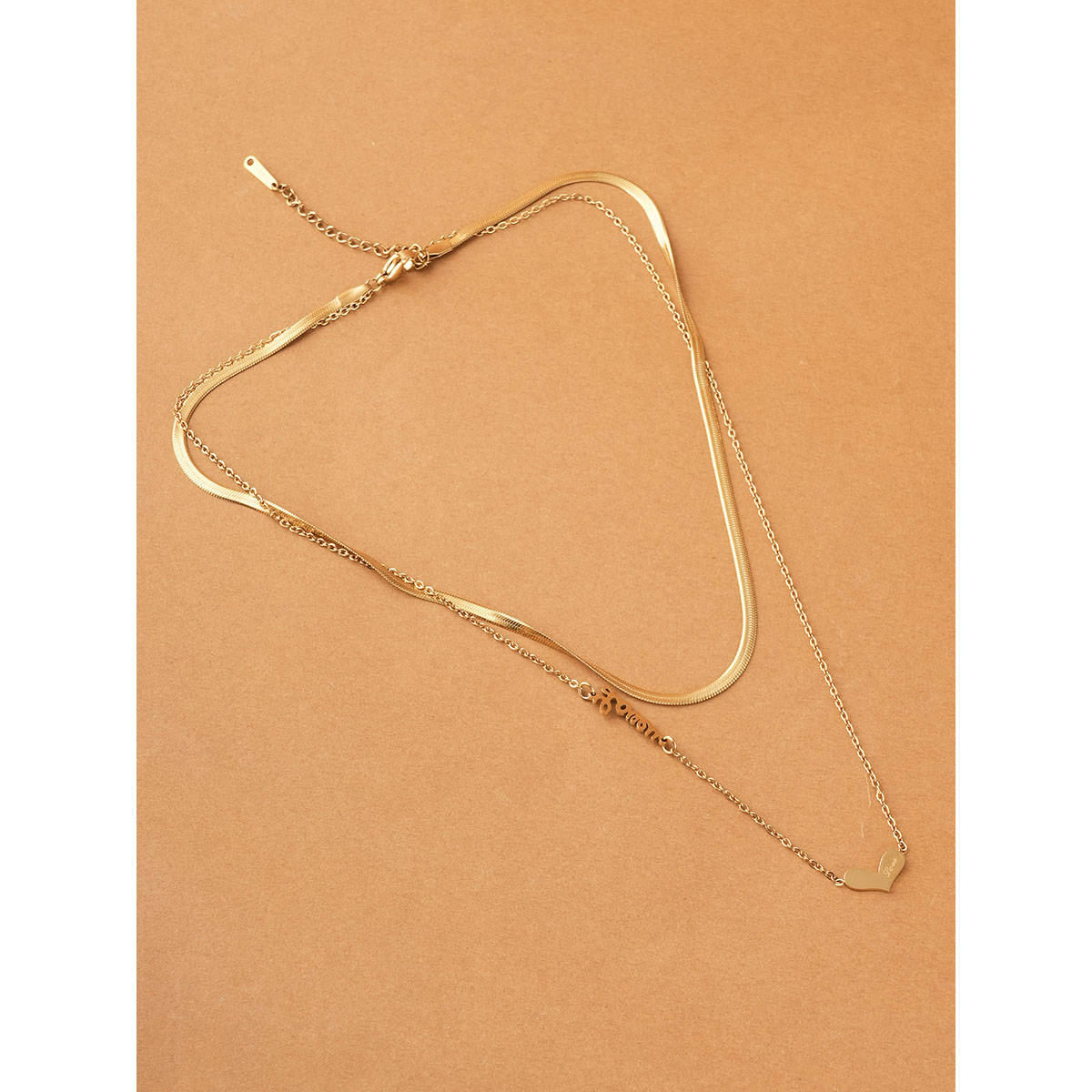 Palmonas Womens Waterproof and Anti-Tarnish Layered Love Necklace