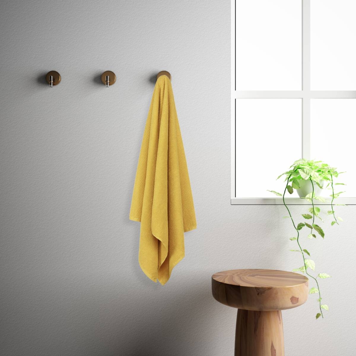 Spaces Swift Dry Pure Cotton Bath Towel Sunflower Yellow (M)