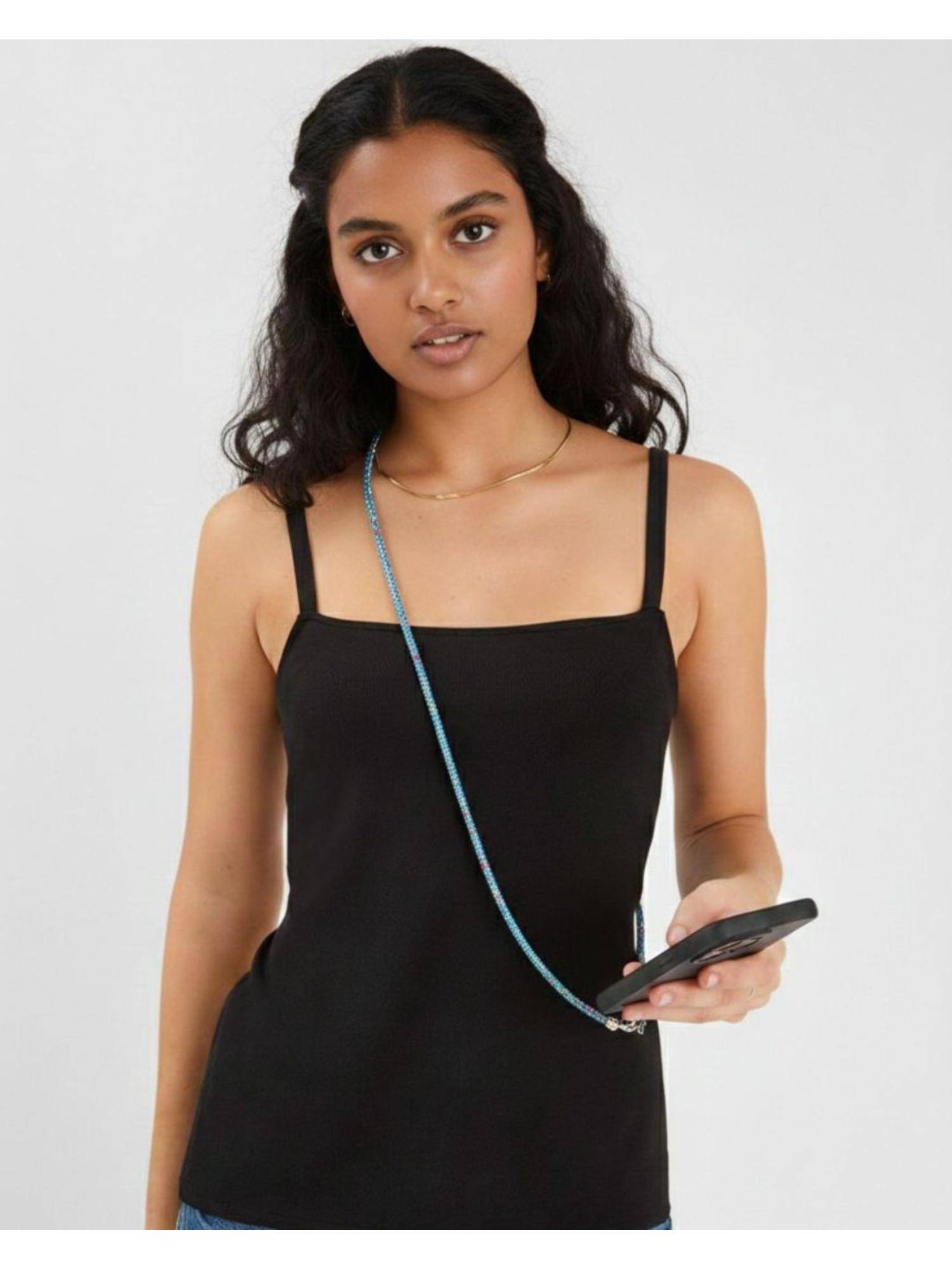 Shopsiiri Crystal Diamante Phone Sling