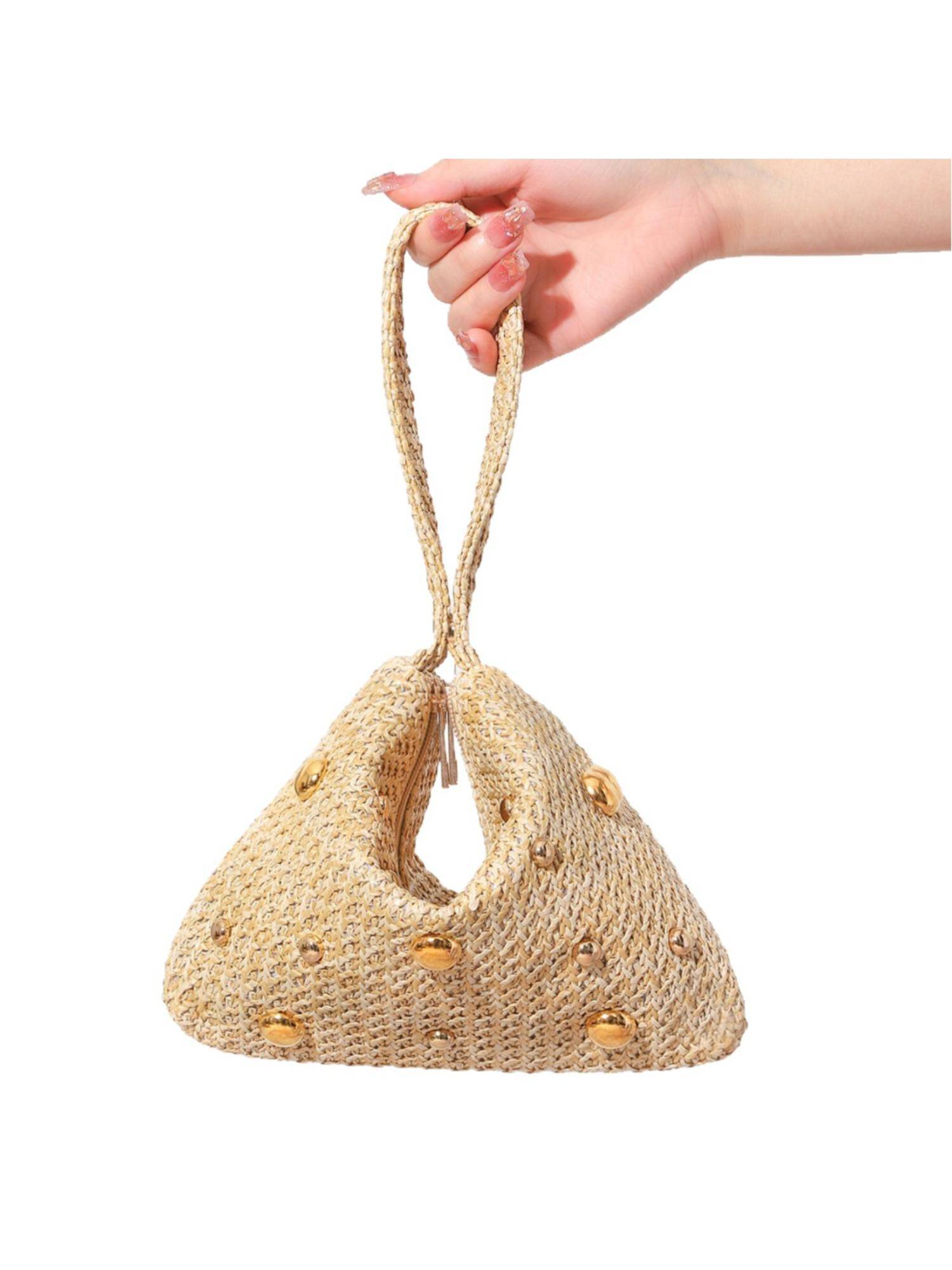 Shopsiiri Unwoven Resort Shoulder And Wrist Bag
