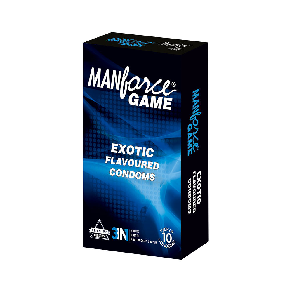Manforce 3 In 1 Game Condoms, Exotic Flavour, Pack of 10