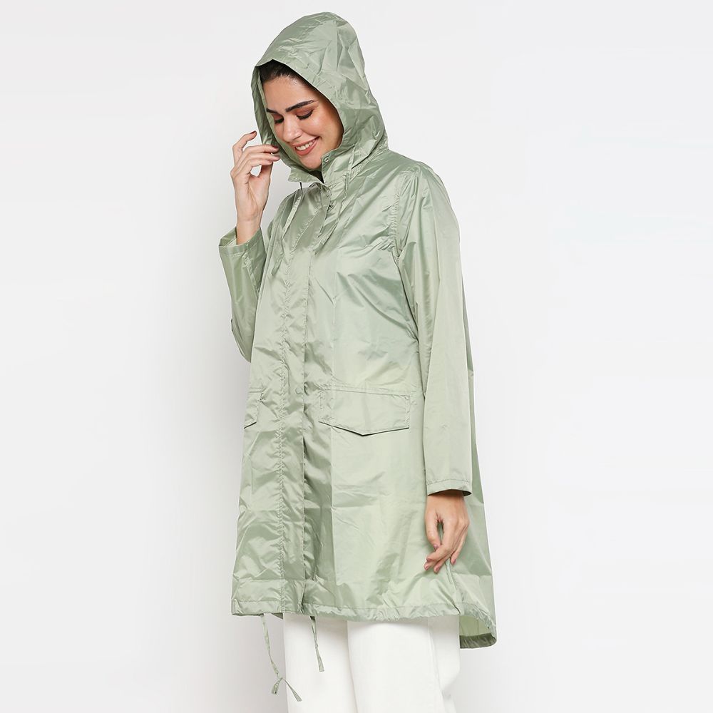 Buy Twenty Dresses By Nykaa Fashion Green Rain On Me Raincoat Online