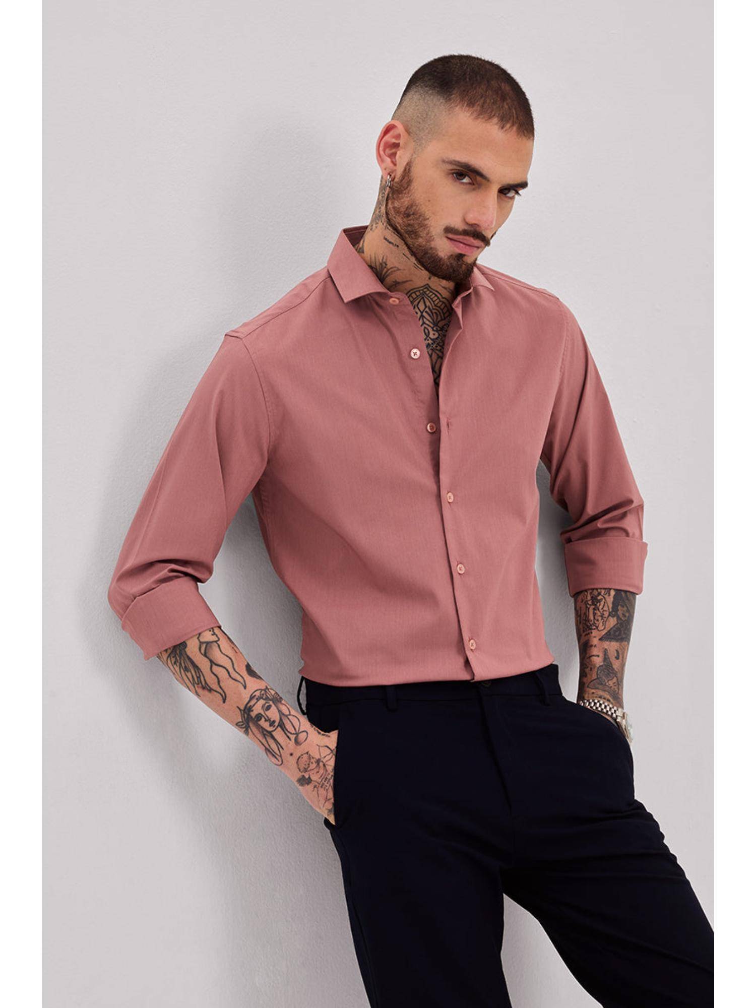 Snitch Red Buy Snitch Red Slim Fit Stretch Shirt Online