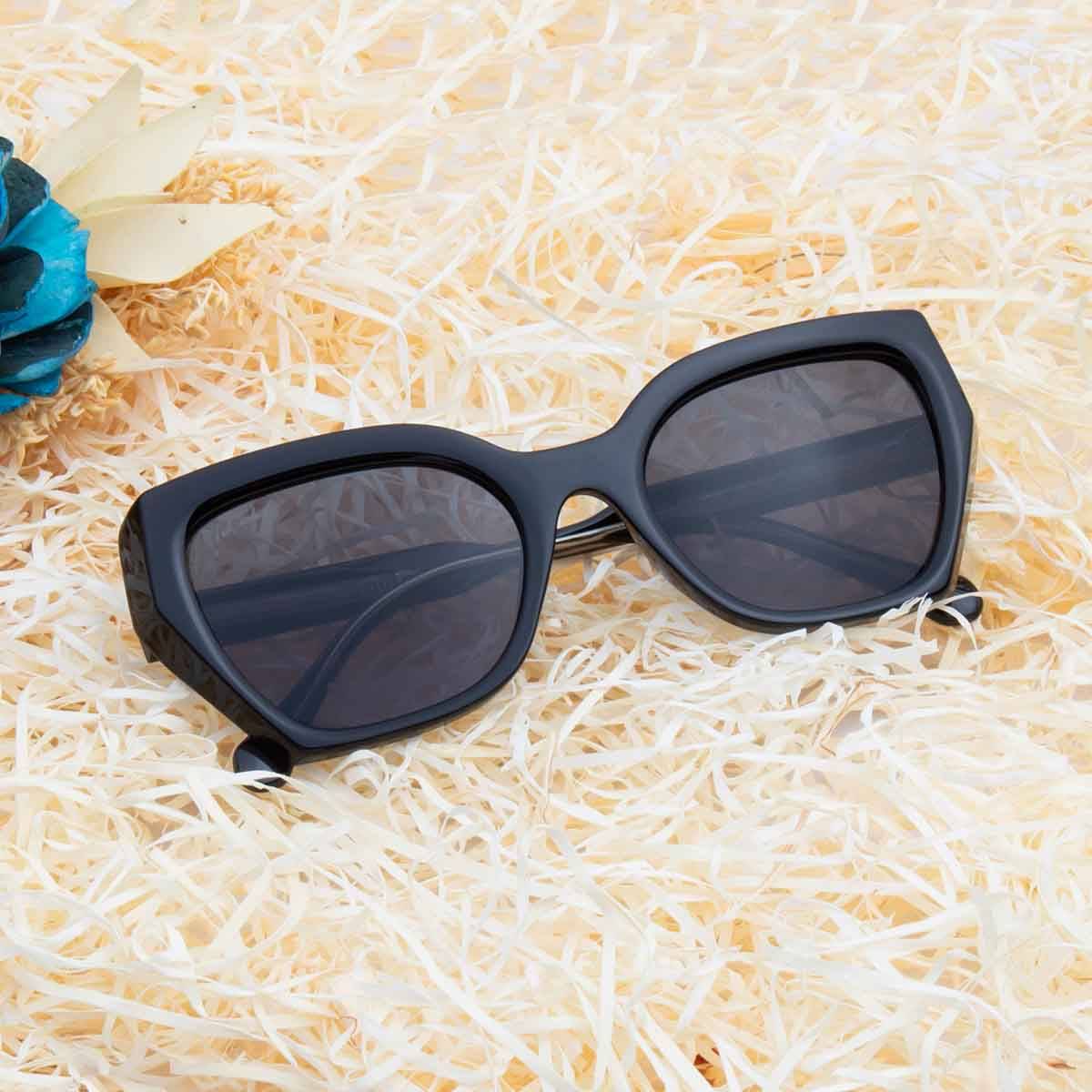 TED SMITH Women Grey Lens Cat Eye Full Rim Sunglasses (51)