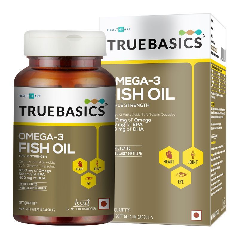 TrueBasics Omega3 Fish Oil Triple Strength Capsules Buy TrueBasics Omega3 Fish Oil Triple