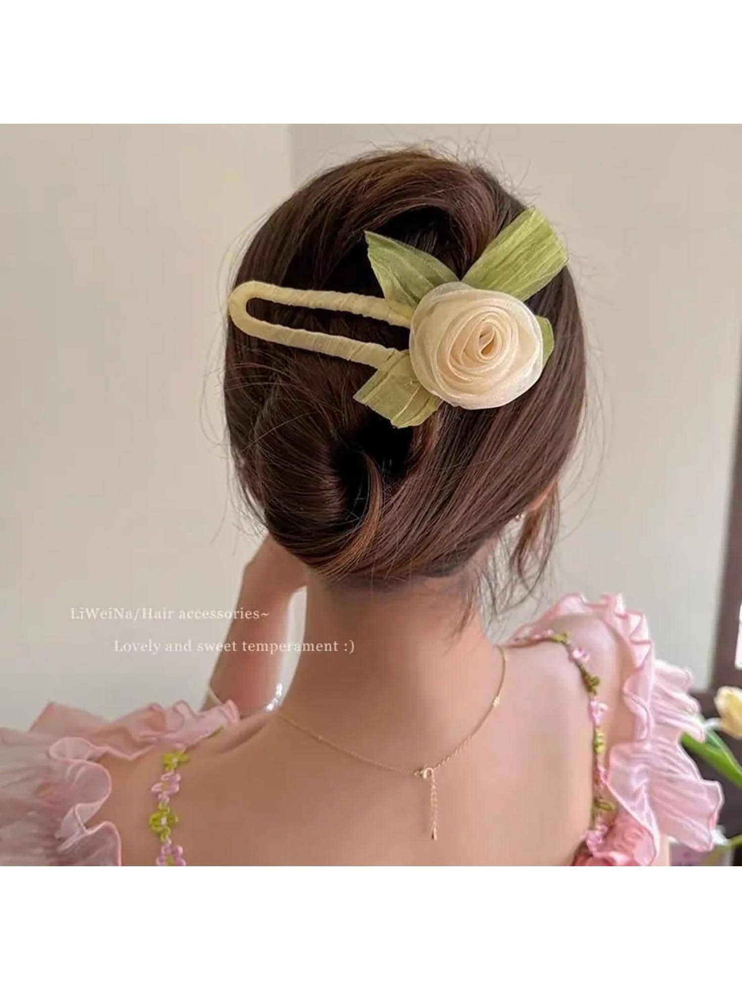 ESTAILO FASHION Women Fashion Flower Grip Hair Clip