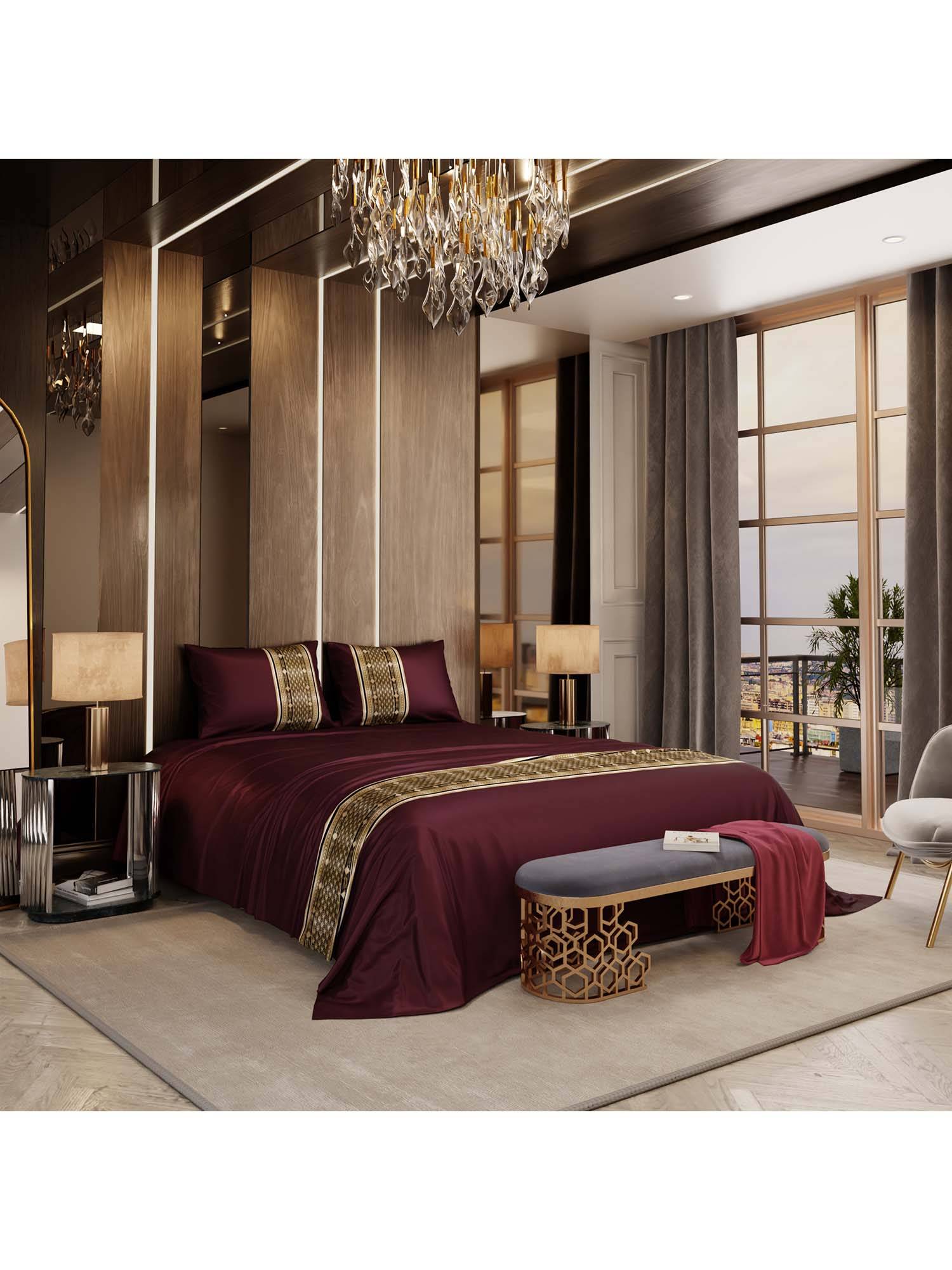 Stoa Paris Royal Treasures Double Bedsheet with 2 Pillow Covers