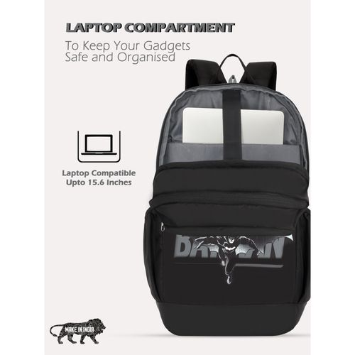 Lavie Sport Batman Cape 33L Casual Laptop Backpack For Men/Women  Boys/Girls (Black) (M)