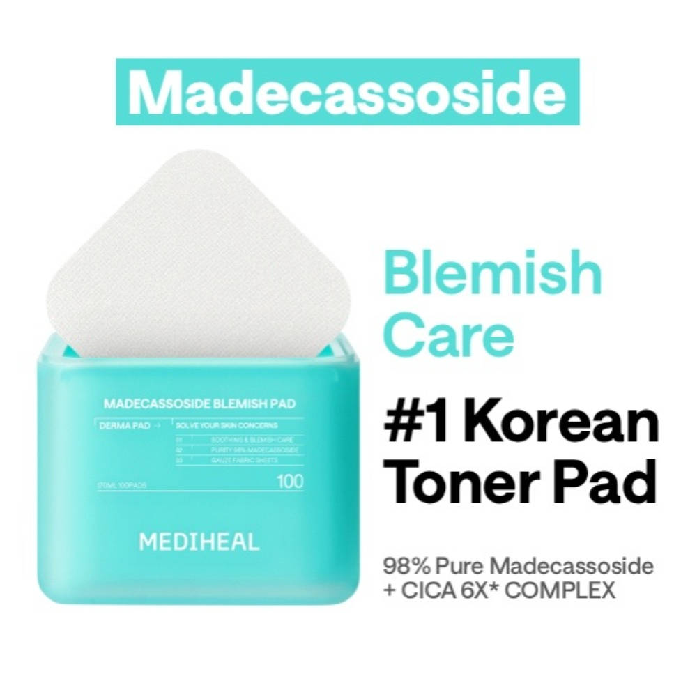 Mediheal Madecassoside Blemish Pad - Korean Soothing Toner Pads for Blemishes & Redness