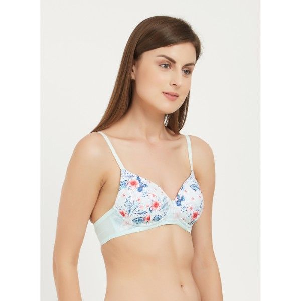 Buy Soie Womens Semi Covered Padded Non Wired Bra Multi Color Online 9230