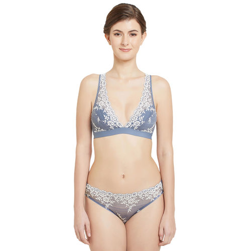 Buy Wacoal Embrace Lace Non Padded Non Wired Bra Blue Online