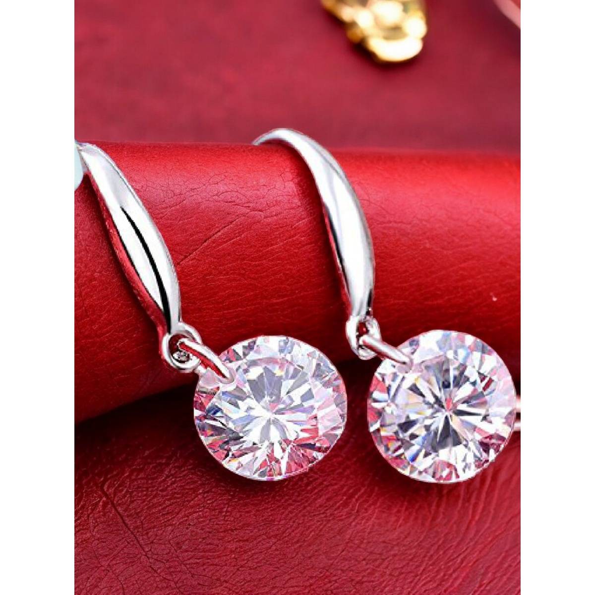 Fabula Silver Small Cubic Zirconia Anti Tarnish Drop Earrings