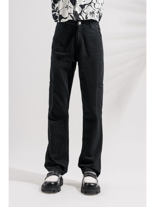 Freakins Two Tone Jeans Black And White FREAKINS Men Black Denim