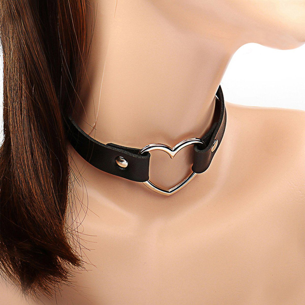 Black Leather Seashell Choker Necklace | Sterling silver | Pandora ZA