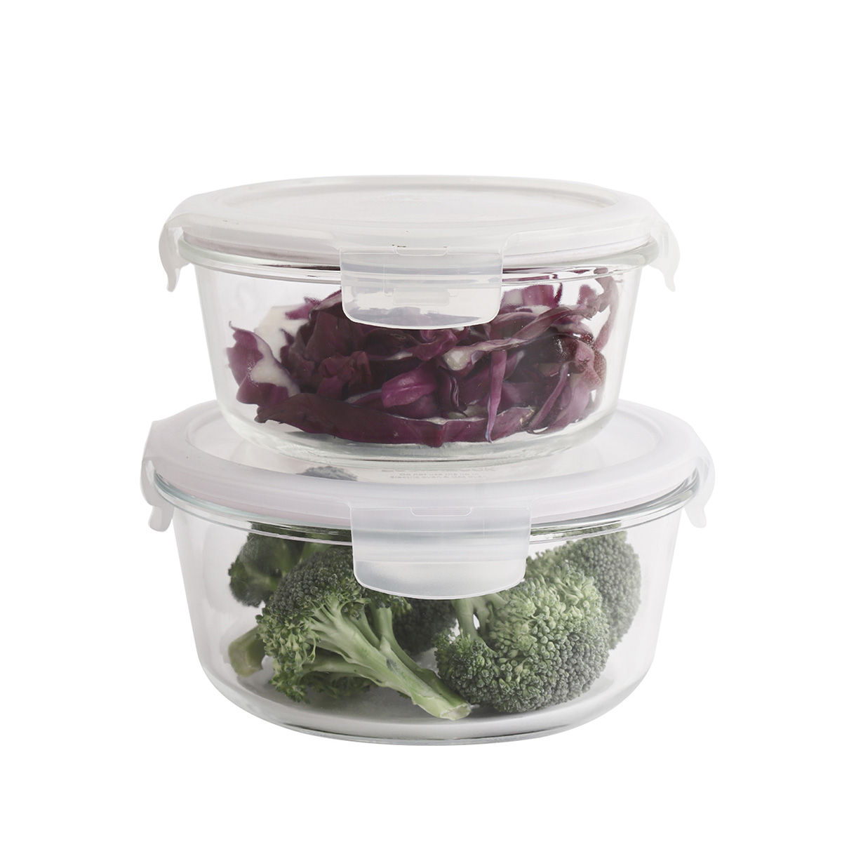 Lock & Lock Borosilicate Glass Airtight Food Storage Containers Set Of