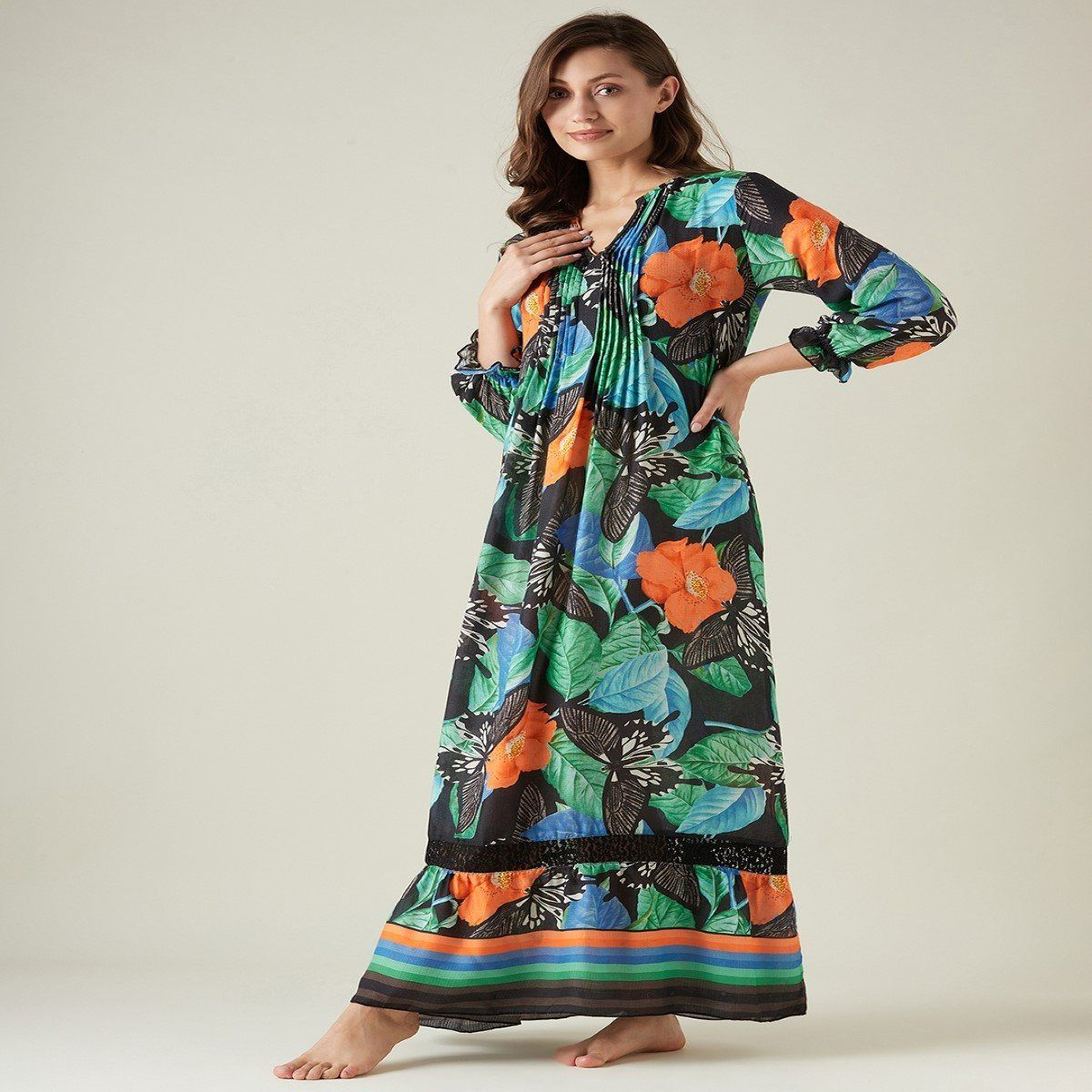 ROUND NECK KAFTAN THE BUTTERFLY EFFECT main image 0