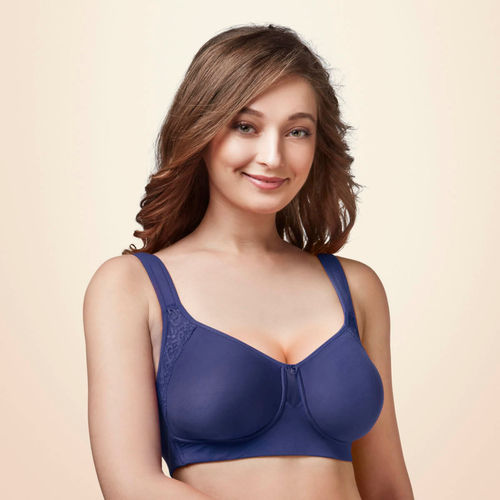 Buy Trylo Lush Woman Non Padded Full Cup Bra - Blue Online