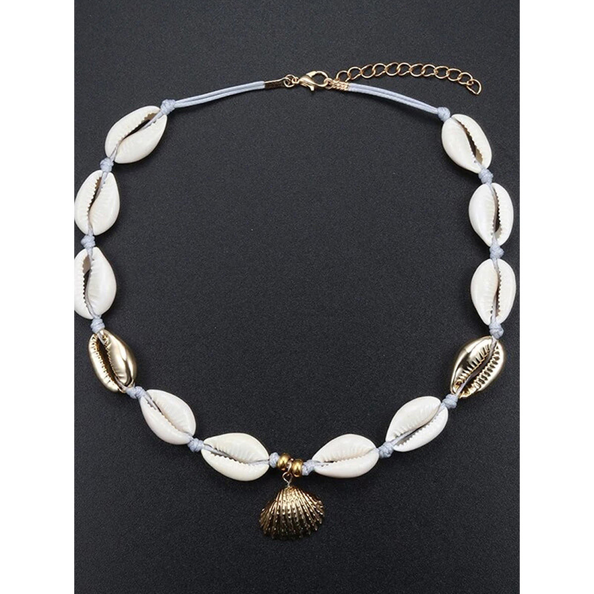 Starain White Shell Necklace Bracelet for Women Adjustable Puka Beach Seashell  Choker Set - Walmart.com