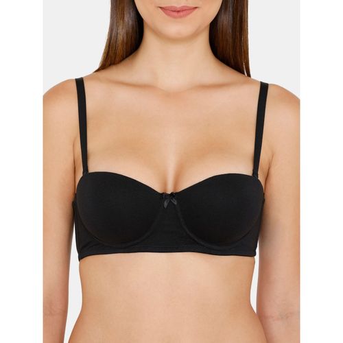 Buy Zivame Padded Wired 3/4th Coverage Strapless Bra-Anthracite - Black  Online