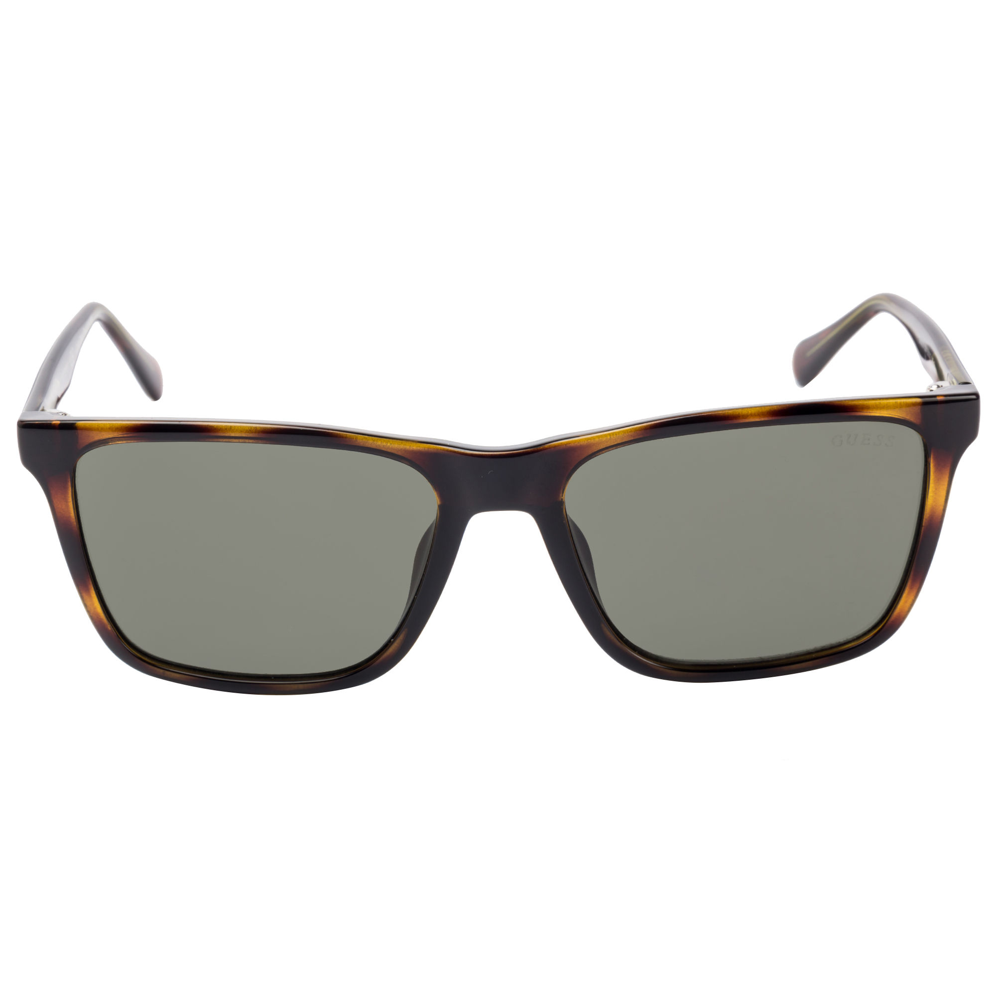 Guess Sunglasses Retro Square With Green Lens For Men