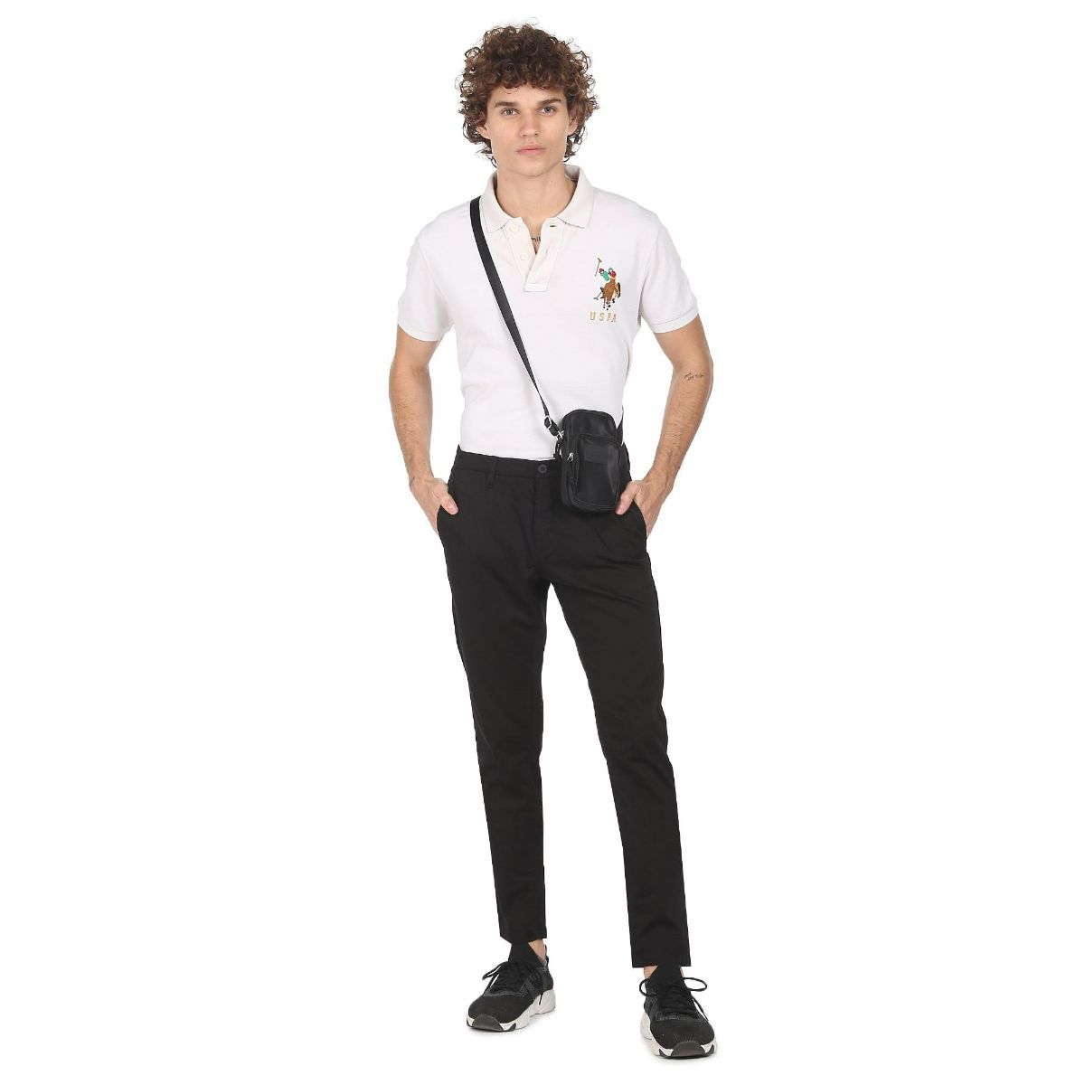 Buy U S Polo Mens Solid Stone Regular fit Casual Trousers Online - Lulu  Hypermarket India