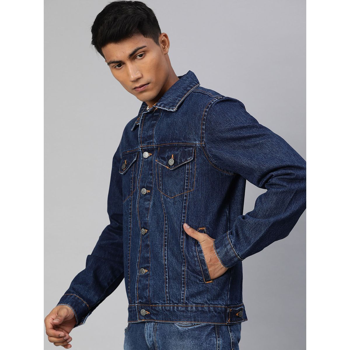 Buy ATHRZ Men Regular Fit Washed Full Sleeve Denim Jacket Online at Best  Prices in India - JioMart.