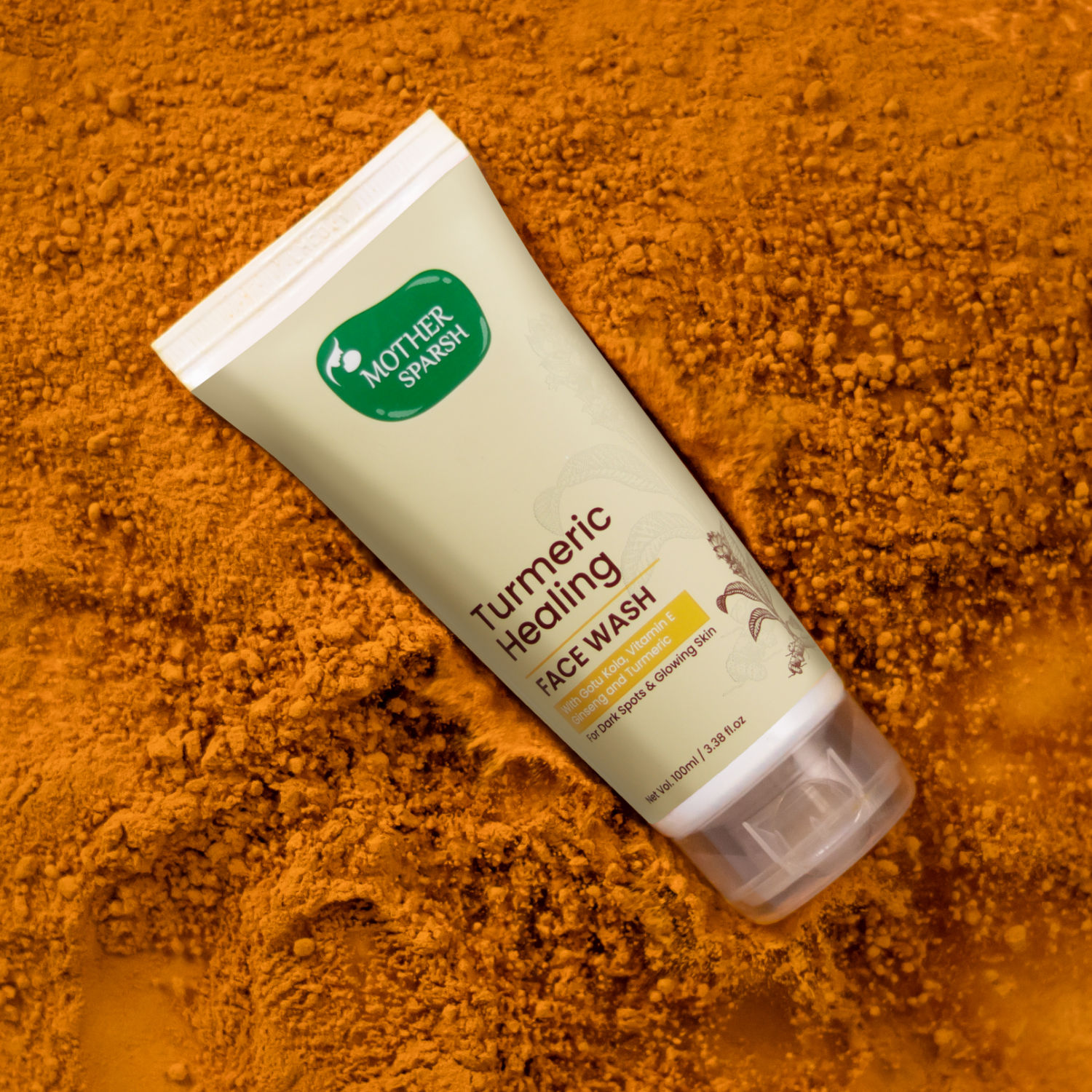 Mother Sparsh Turmeric Healing Face Wash For Dark Spots & Glowing Skin