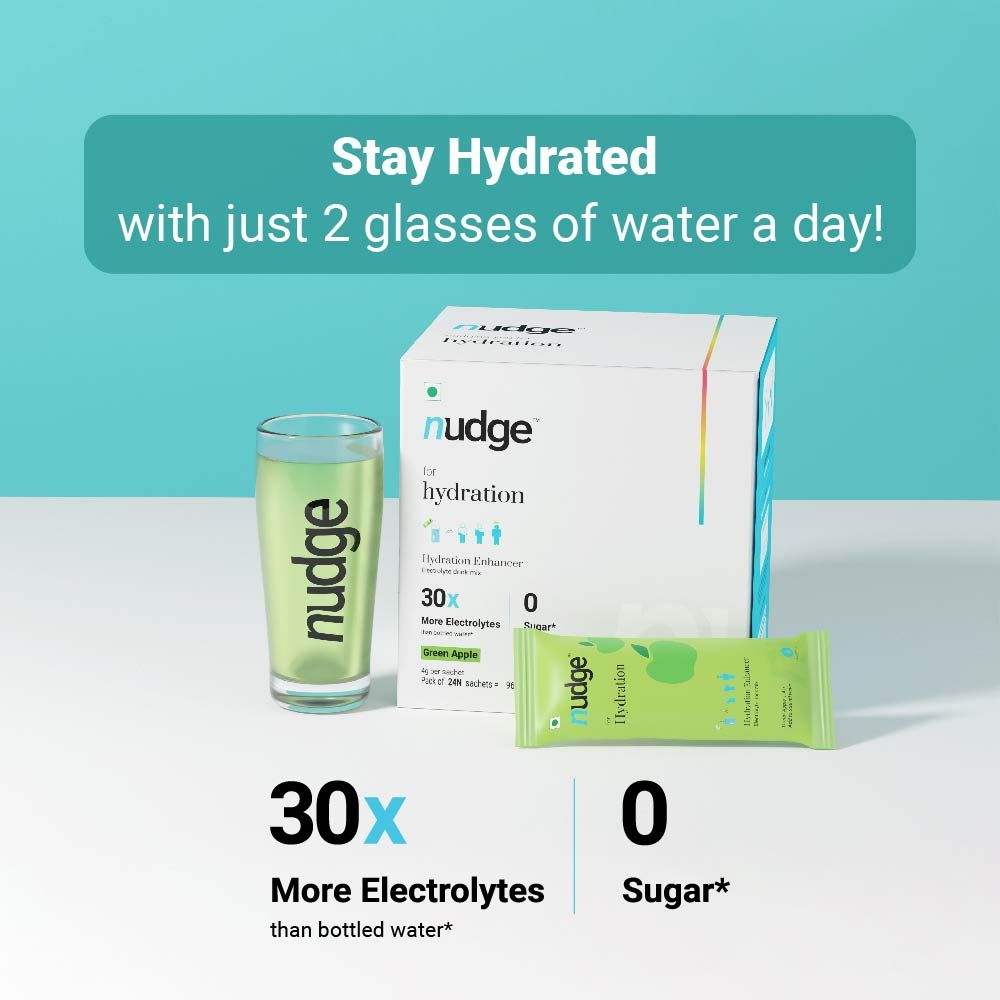 Buy Nudge Hydration Enhancer - Electrolyte Drink Mix - Green Apple ...