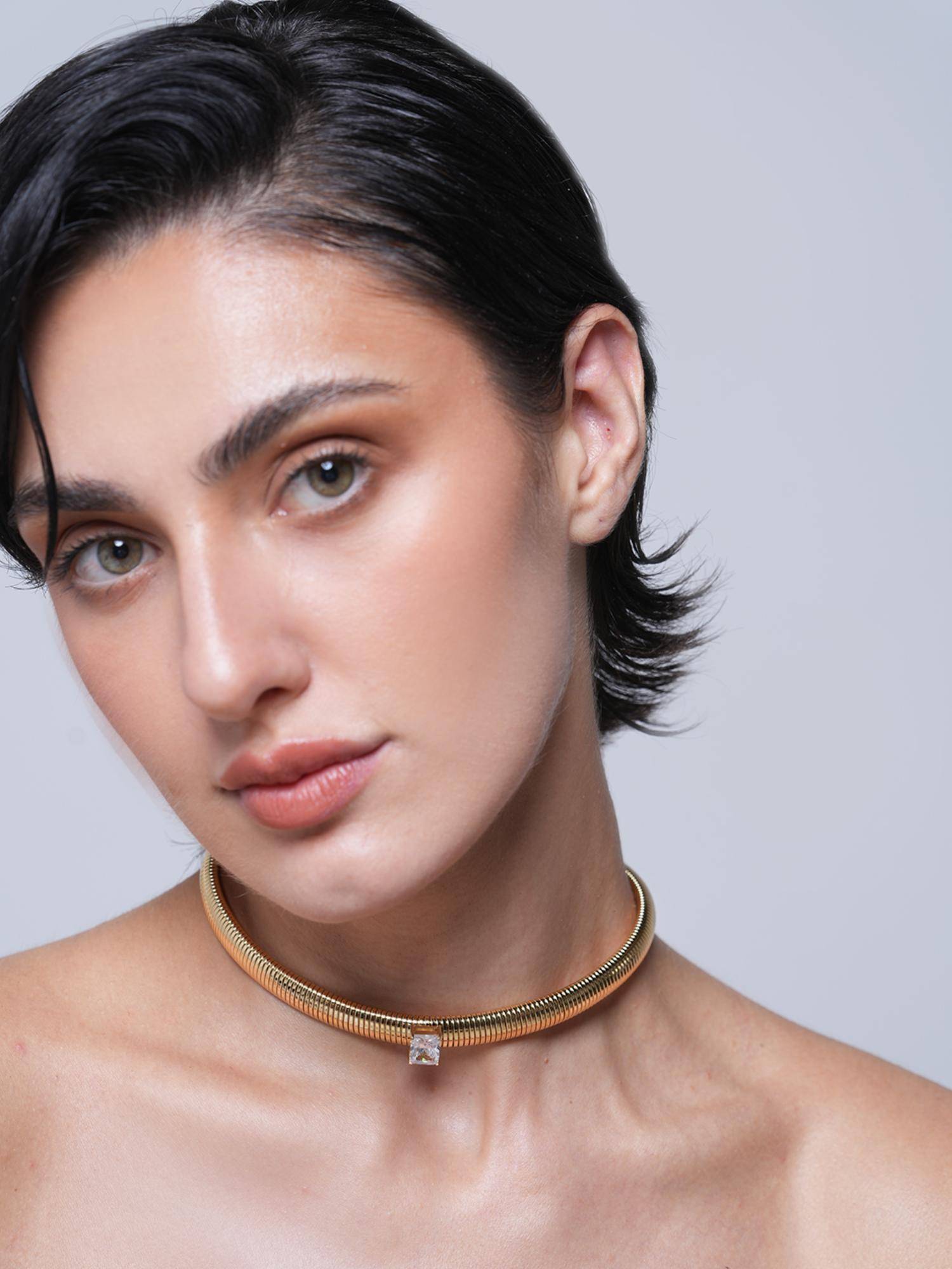 CAO JEWELLERY Elastic Thick Chain Necklace