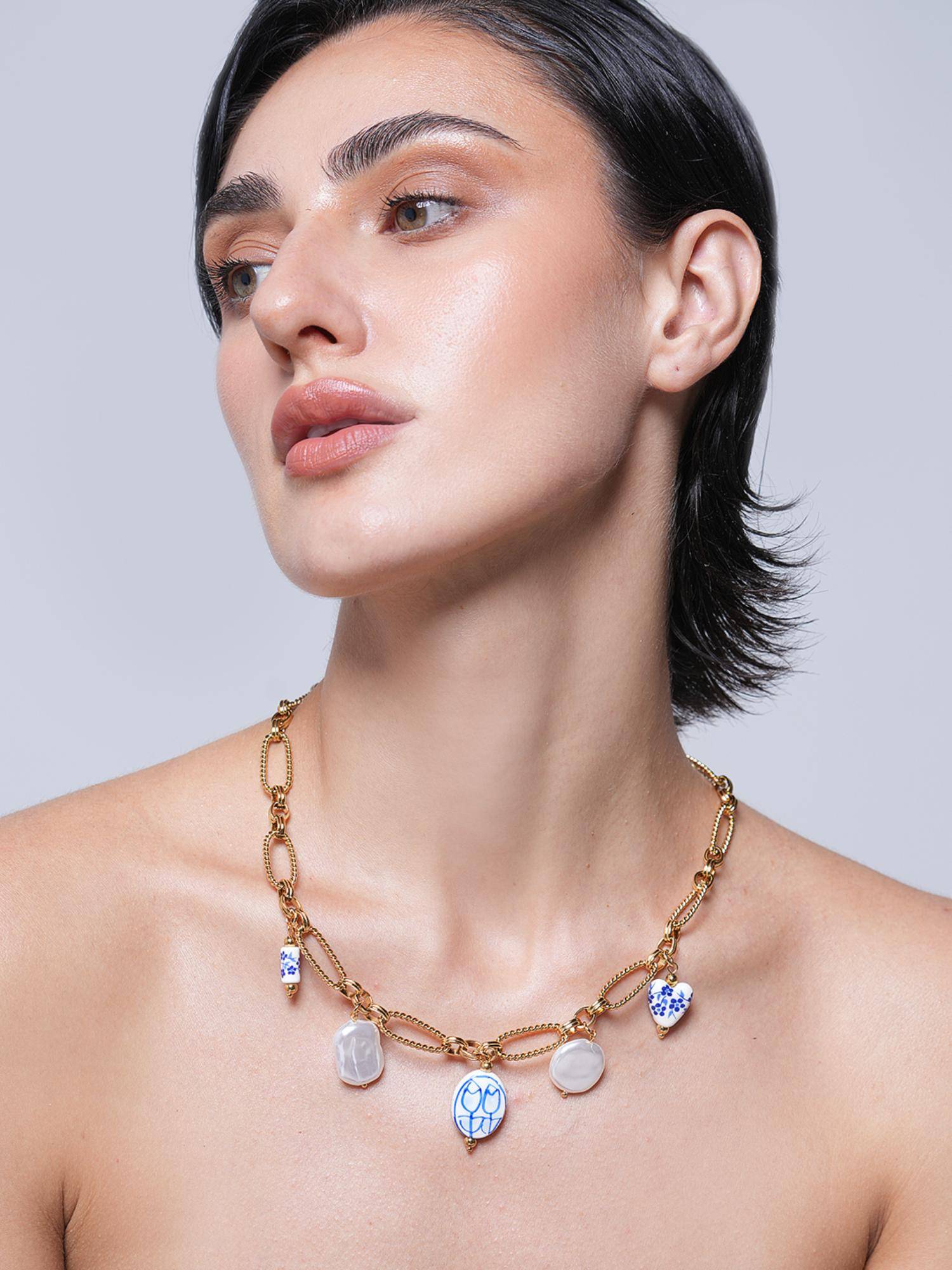 CAO JEWELLERY Ceramic Charms Ocean Necklace