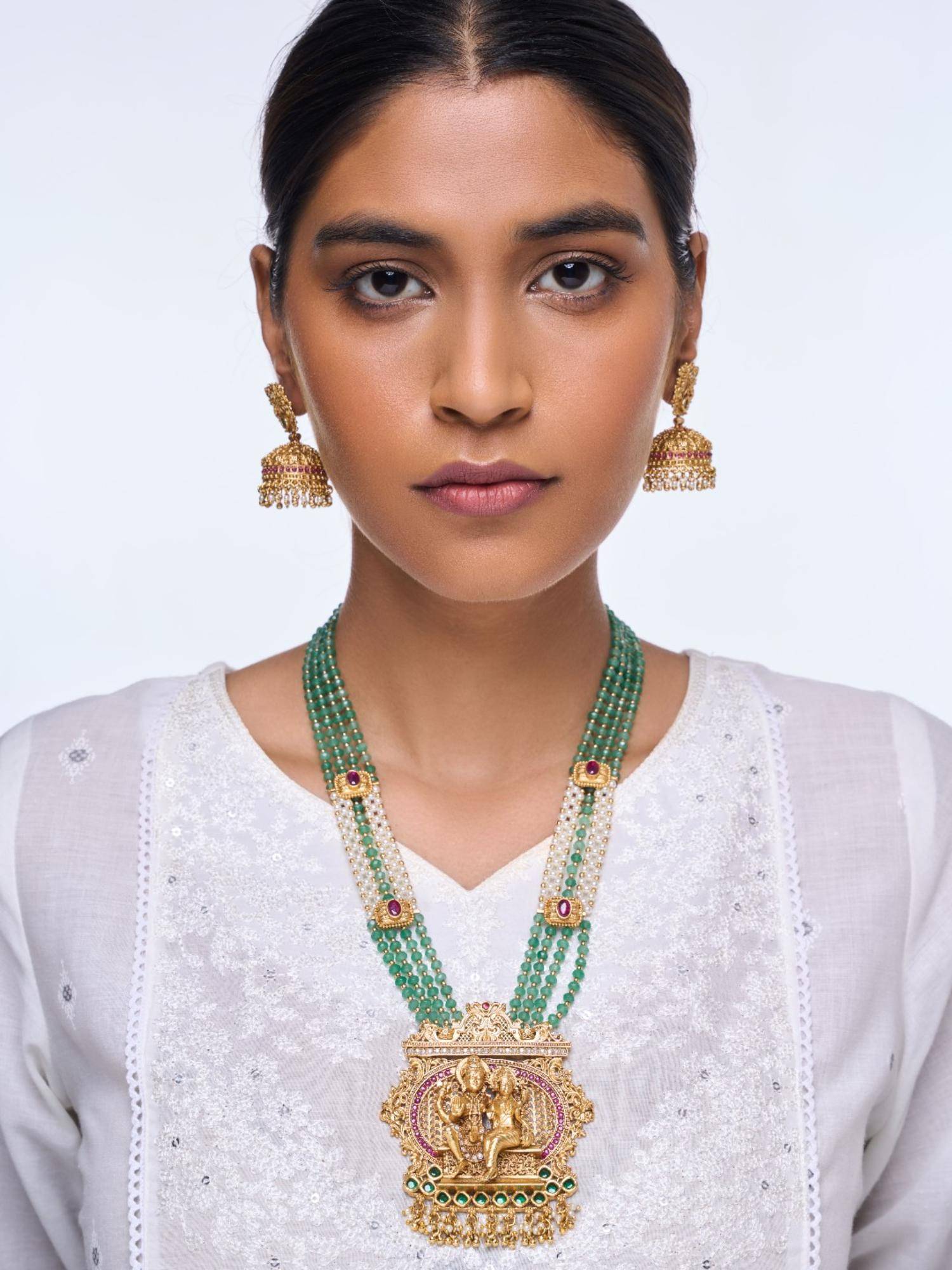 CAO JEWELLERY Shiv Parvati Long Jewellery Set