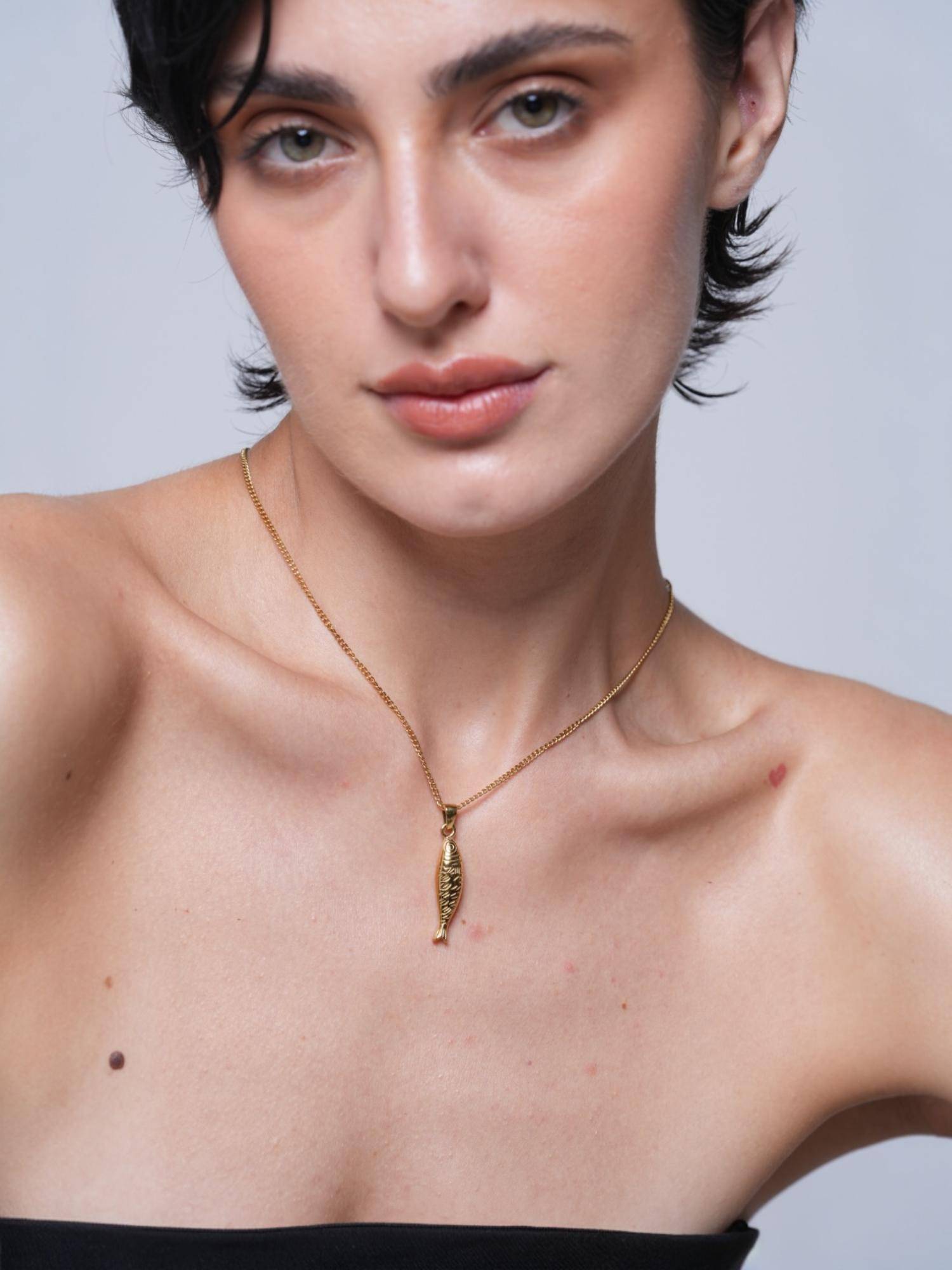 CAO JEWELLERY Chic Lucky Fish Charm Necklace