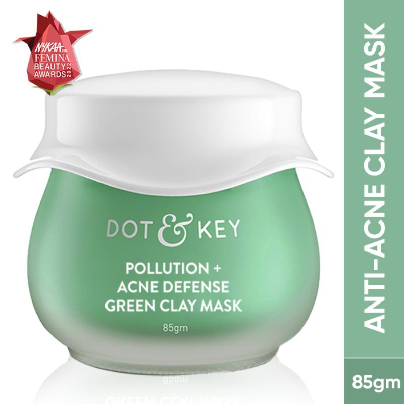 Dot & Key Anti-Acne Salicylic Green Clay Face Mask For Dark Spots Redution & Balances Oil & Sebum