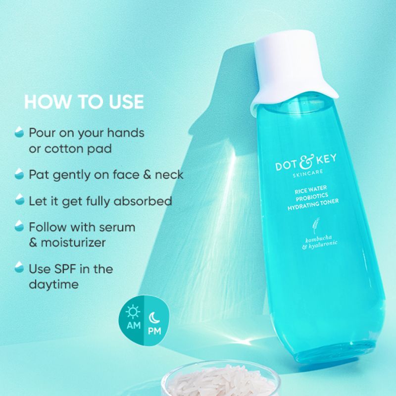 Dot & Key Rice Water Hydrating Toner with Hyaluronic for Oily ...
