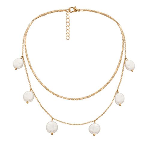 Ferosh Bellona Layered Pearl Golden Necklace Buy Ferosh Bellona Layered Pearl Golden Necklace Online At Best Price In India Nykaa