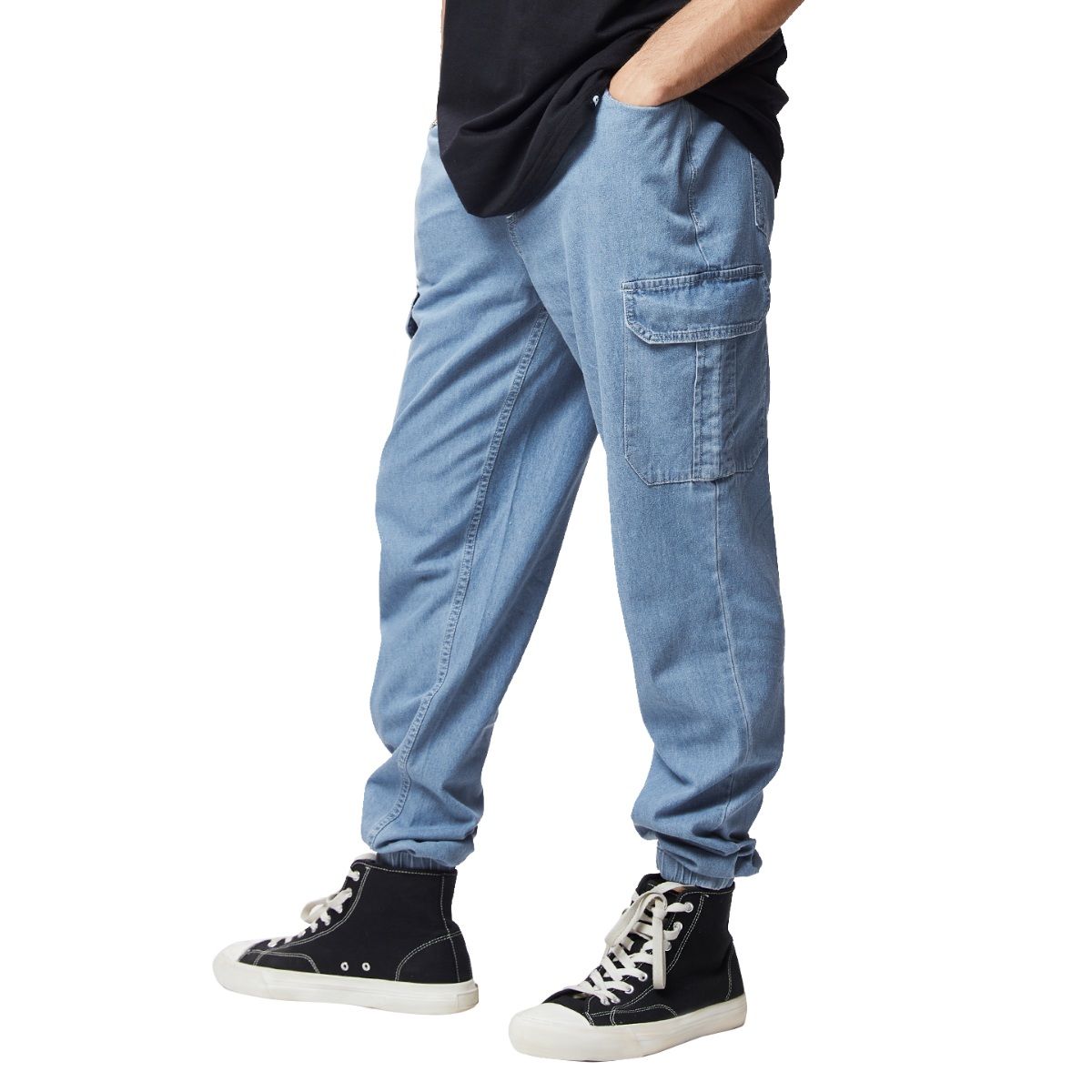 Cotton cargo joggers discount mens