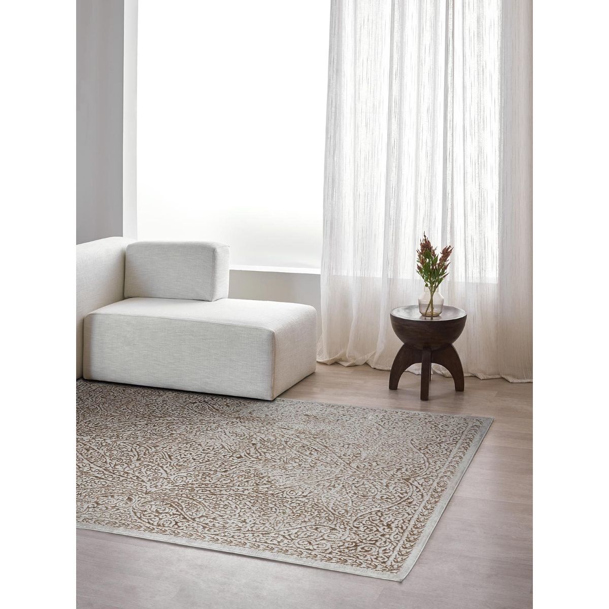 Buy Ddecor Live Beautiful VERONA5501OZ1 D Ethnic Beige Rug Online