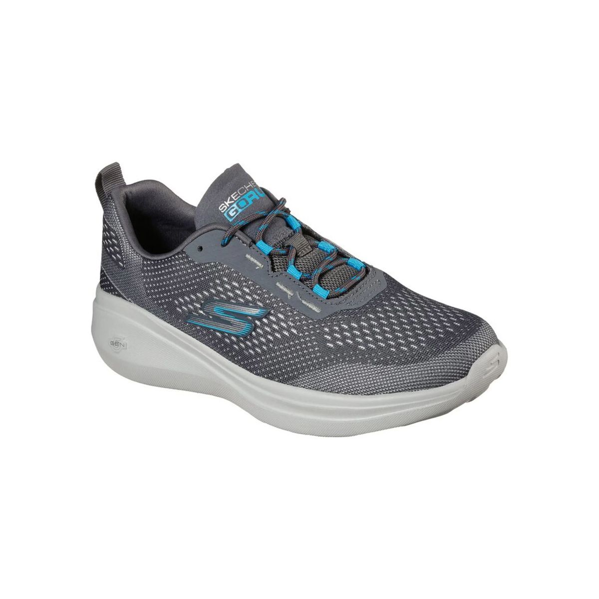 SKECHERS Go Run Fast Laser Charcoal Go Run Running Shoes (UK 2)