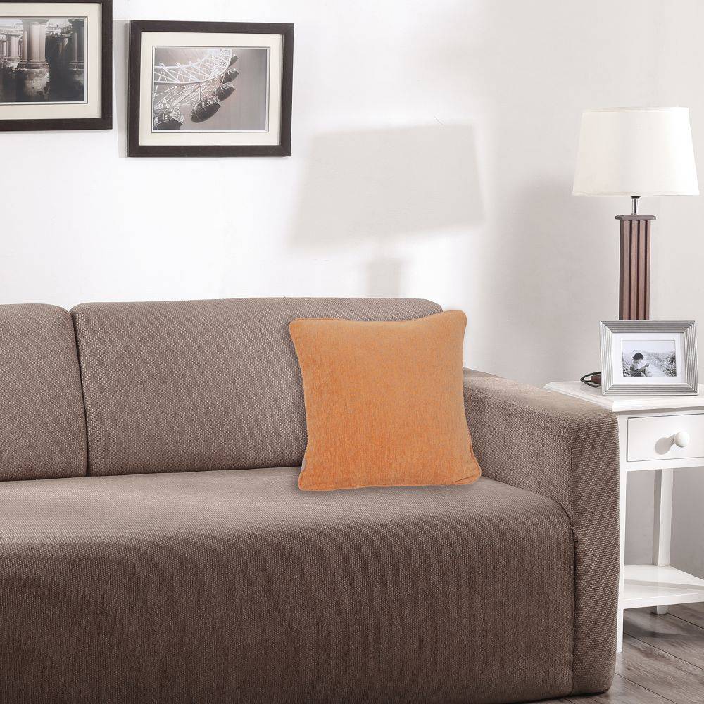 Maspar Colorart Charlotte Yarn Dyed Texture 310gsm Orange Small Cushion Cover
