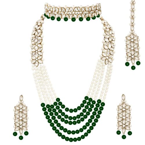 ZEVAR | Traditional Green Full Bridal Sets Jewellery
