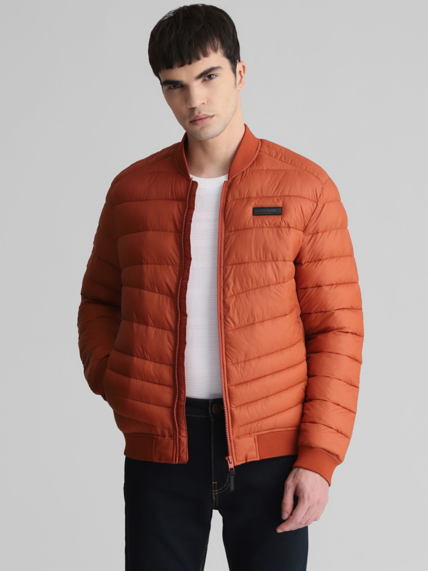 Jack and on sale jones orange jacket