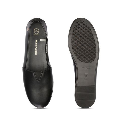 Buy Hush Puppies Black Women Slip-On Loafers Online