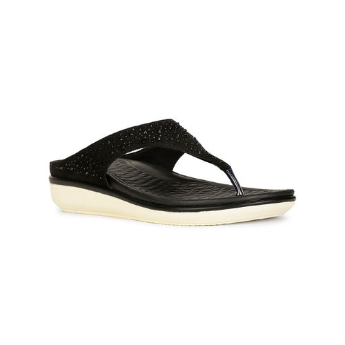 Bata Comfit Black Women Slip-On Sandals (UK 7)