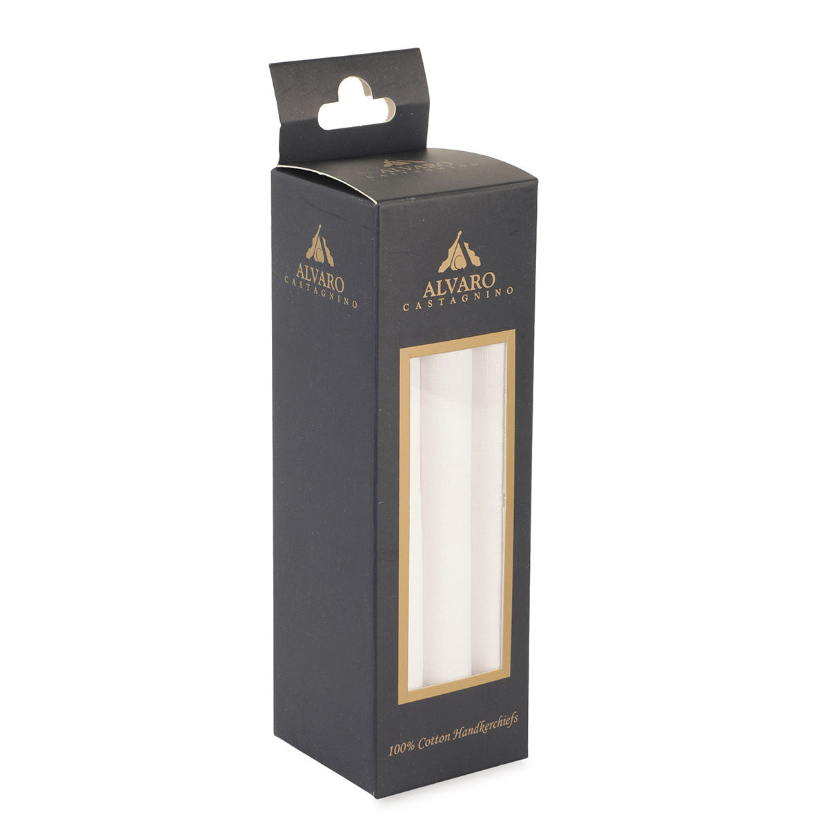 Alvaro Castagnino Men Pack Of 3 White Coloured Handkerchiefs Gift Set