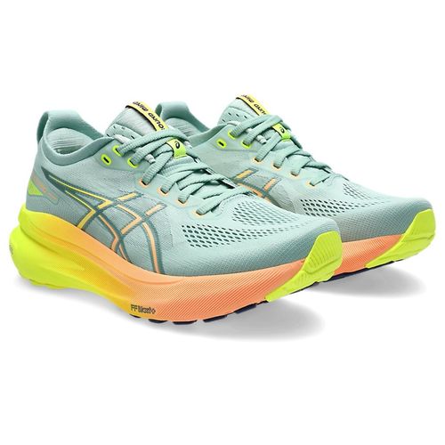 ASICS Women Gel-Kayano 31 Light Celadon/Safety Yellow Running Shoes (UK 3)