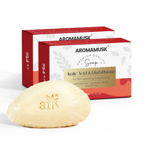 Buy AromaMusk Kojic Acid 1% Soap With Glutathione Pack Of 2 Online