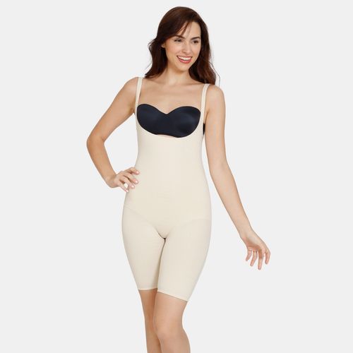 Buy Zivame All Day Light Weight Shaping Bodysuit With Legs - Oyster White  Online