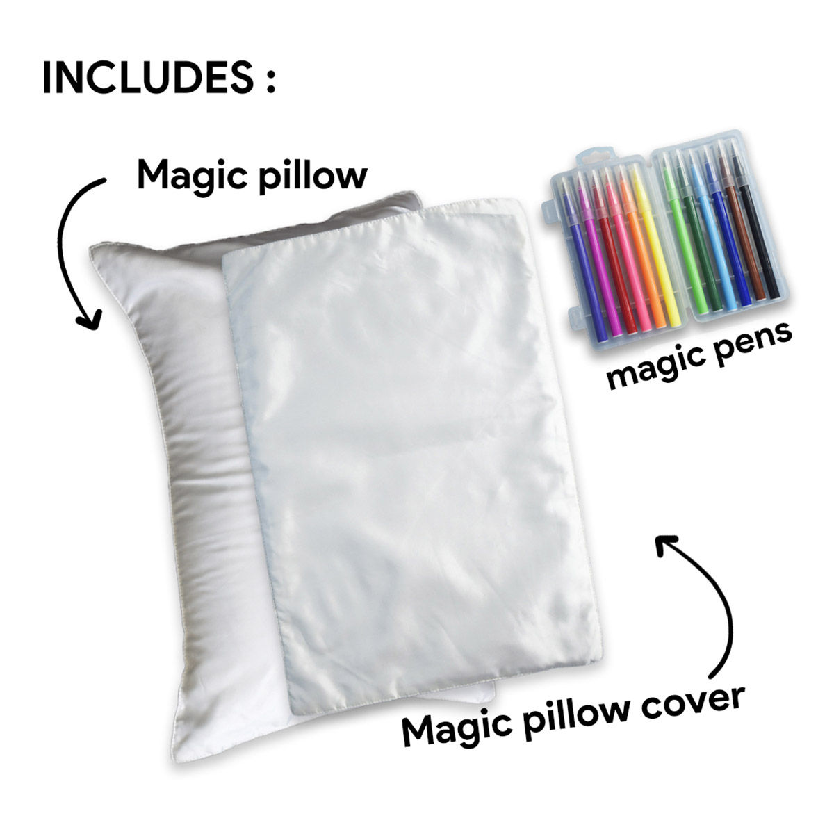 Buy Indigifts 2 Magic Reusable Pillow & 12 Different Colour Set for