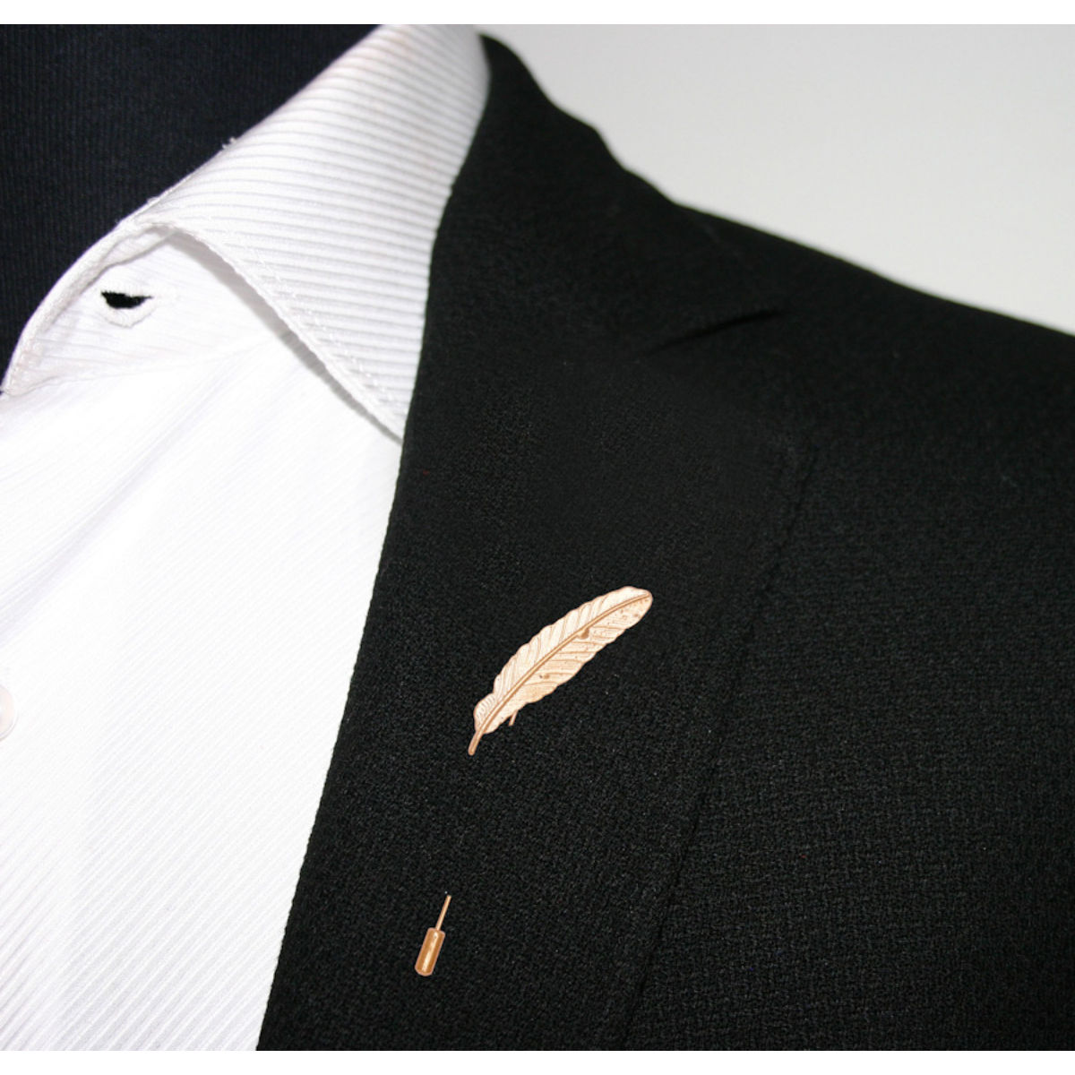 The Tie Hub Feather Large Gold Lapel Pin Buy The Tie Hub Feather Large