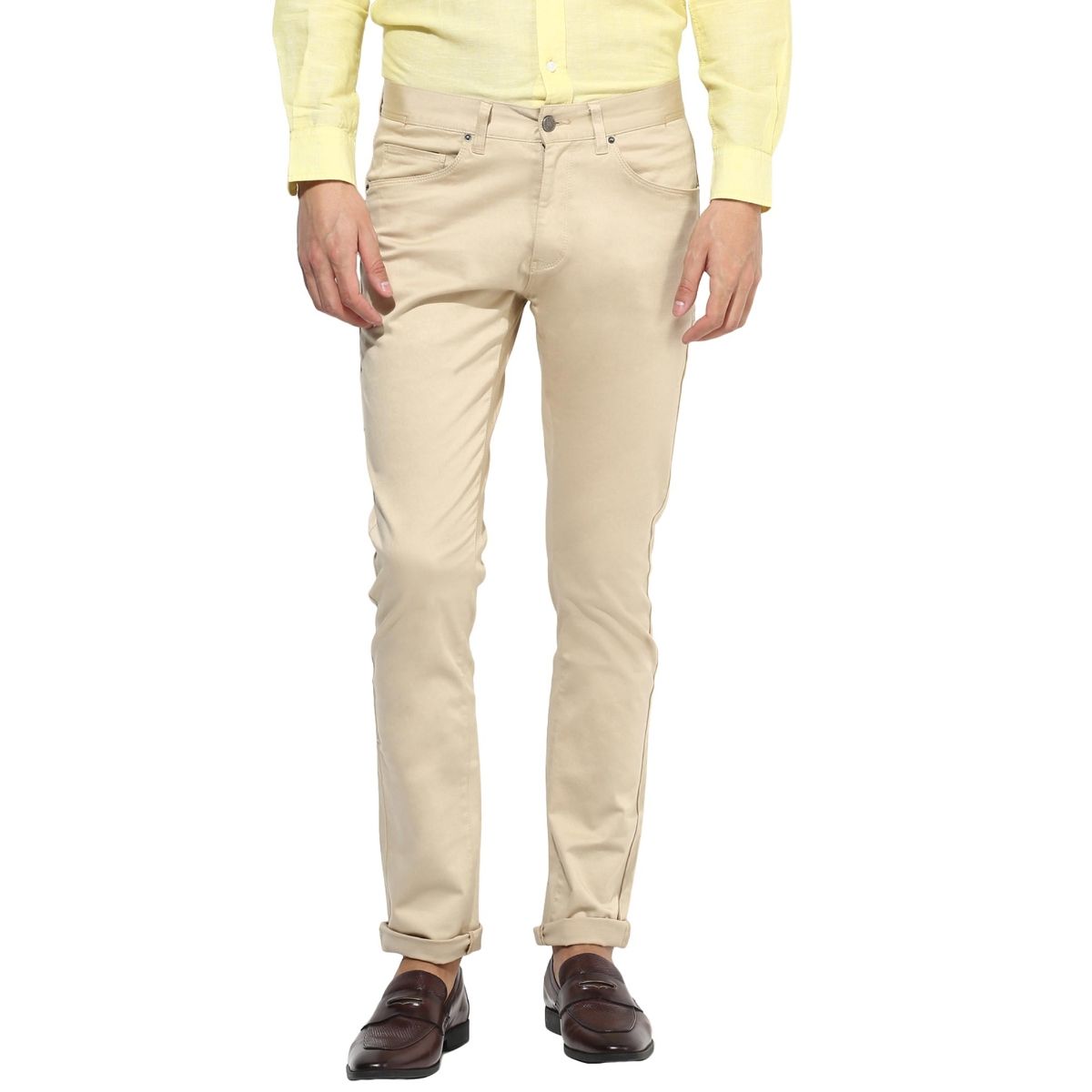 Buy Red Tape Men Beige Solid Skinny fit Regular trousers Online at Low  Prices in India - Paytmmall.com